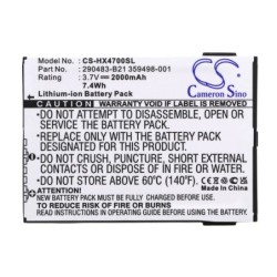Batterie pour HP HSTNH-M02B-SL (2000 mAh/7.4 Wh, 3.7 V)