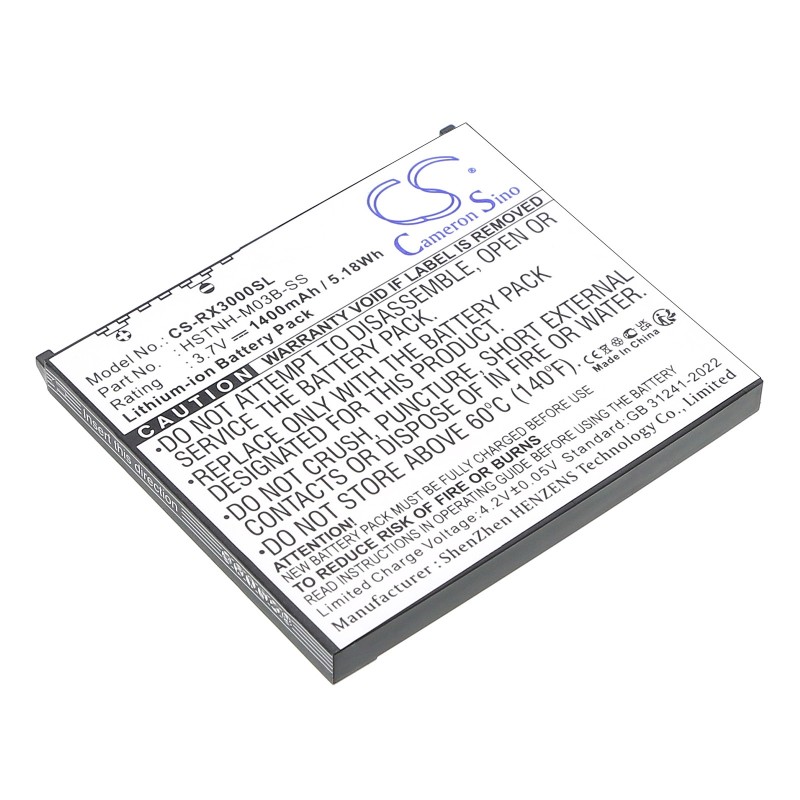 Batterie pour HP 367194-001 (1400 mAh/5.18 Wh, 3.7 V)