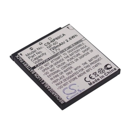 Batterie pour Casio Exilim EX-Z90 (720 mAh/2.66 Wh, 3.7 V)