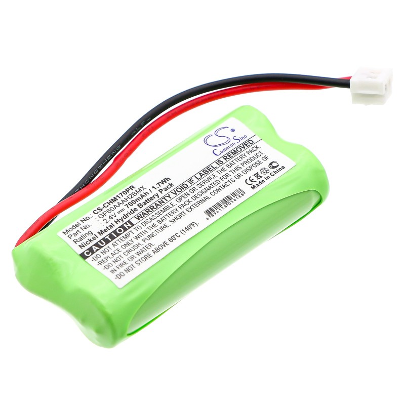 Batterie pour JTech 232016 (700 mAh/1.68 Wh, 2.4 V)