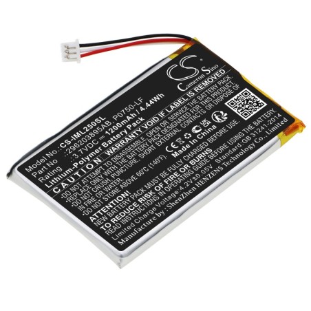 Batterie pour Ingenico Link 2500 (1200 mAh/4.44 Wh, 3.7 V)