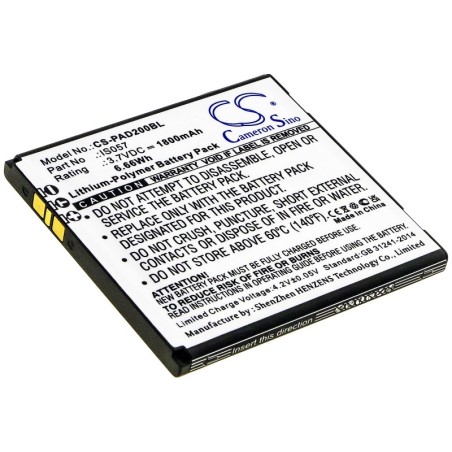 Batterie pour Pax D200T (1800 mAh/6.66 Wh, 3.7 V)