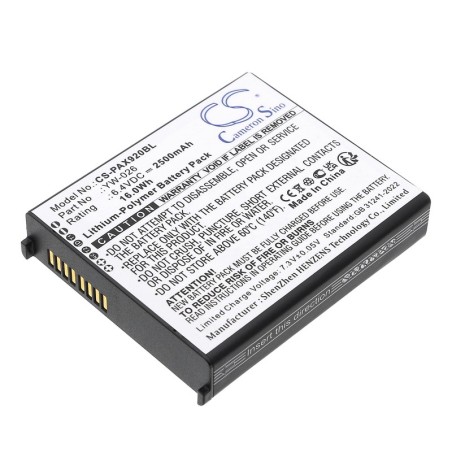 Batterie pour Pax YW-026 (2500 mAh/16 Wh, 6.4 V)