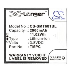 Batterie pour Sunni T6810 (2900 mAh/11.02 Wh, 3.8 V)