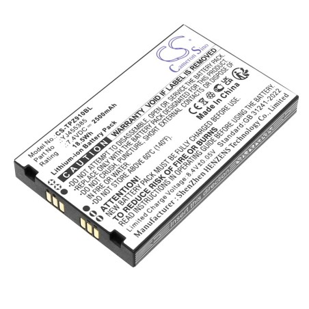 Batterie pour Topwise YJ455385 (2500 mAh/18.5 Wh, 7.4 V)