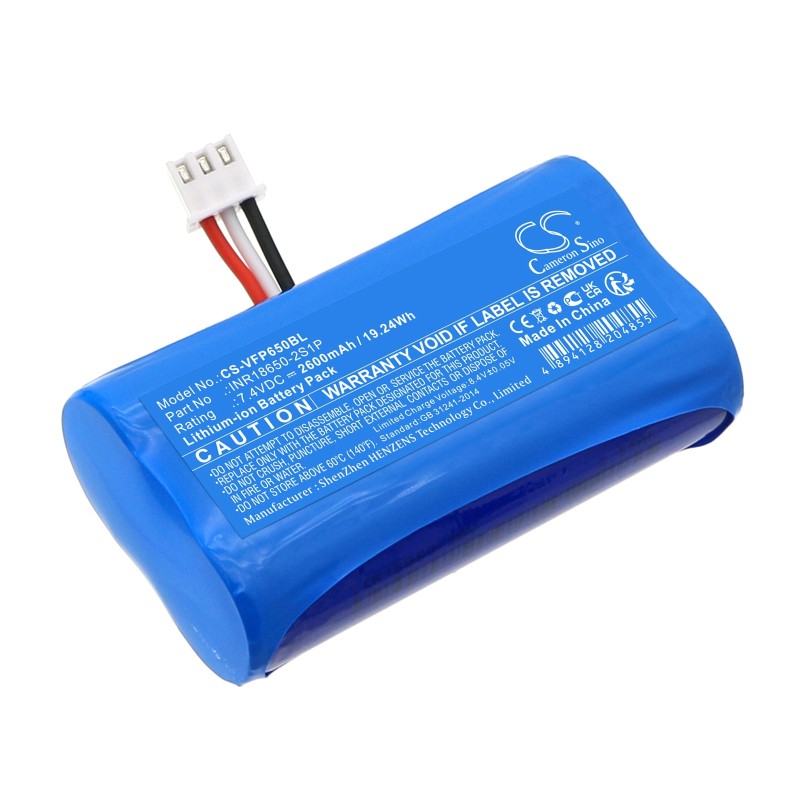 Batterie pour VeriFone T650p (2600 mAh/19.24 Wh, 7.4 V)