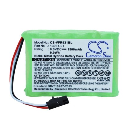 Batterie pour VeriFone Ruby Console (1500 mAh/9 Wh, 6 V)
