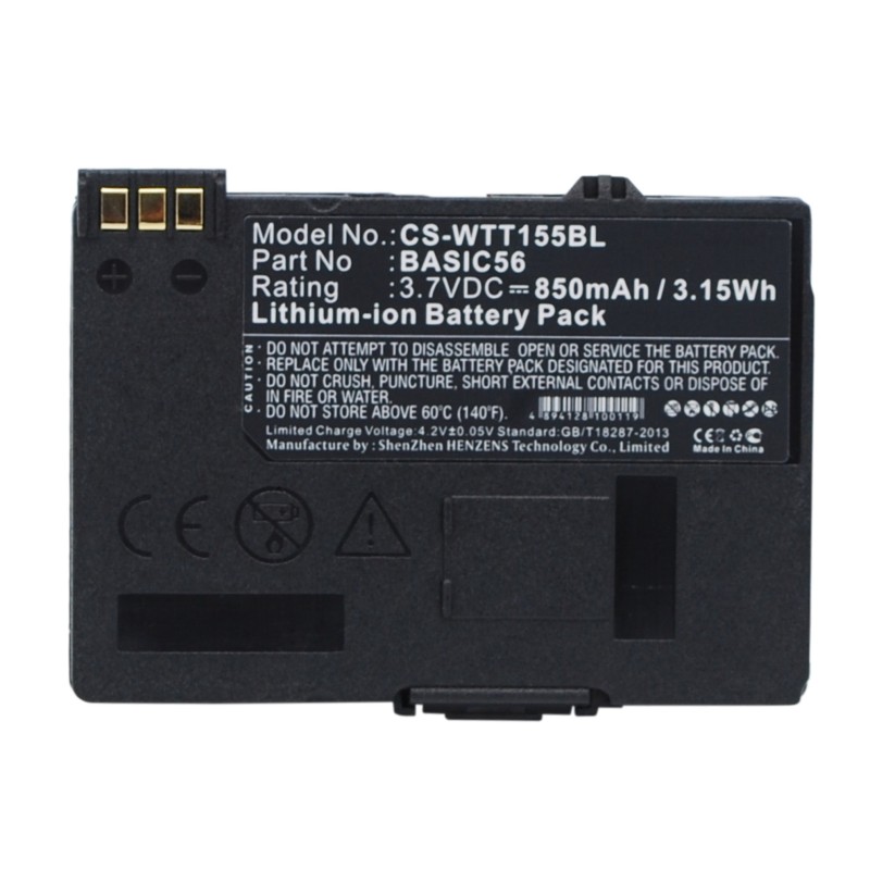 Batterie pour Way Systems BASIC56 (850 mAh/3.15 Wh, 3.7 V)