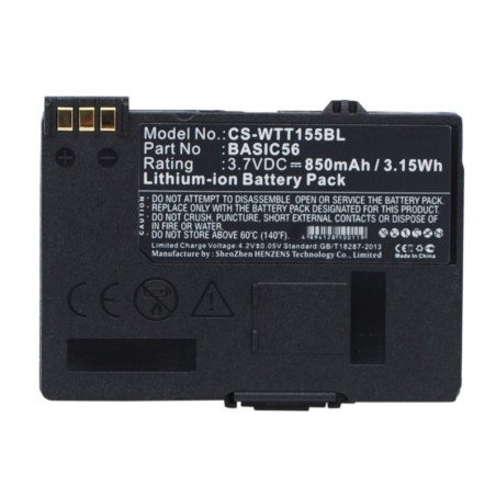 Batterie pour Way Systems BASIC56 (850 mAh/3.15 Wh, 3.7 V)