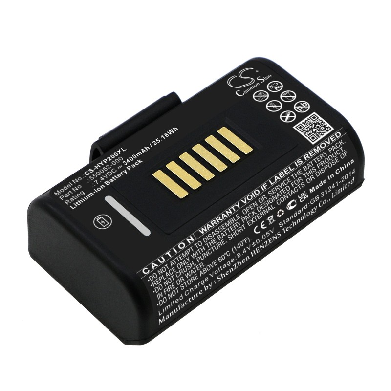 Batterie pour Datamax ONeil Printer (3400 mAh/25.16 Wh, 7.4 V)