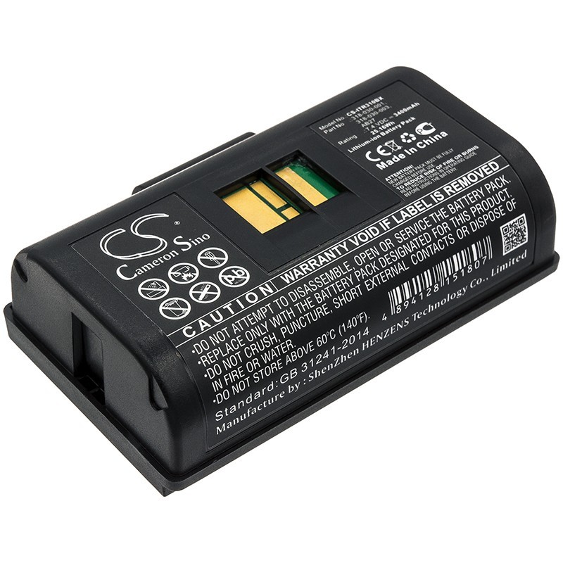 Batterie pour Intermec 318-030-001 (3400 mAh/25.16 Wh, 7.4 V)