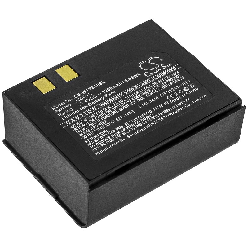 Batterie pour Way Systems MTT 1510 Printer (1200 mAh/8.88 Wh, 7.4 V)