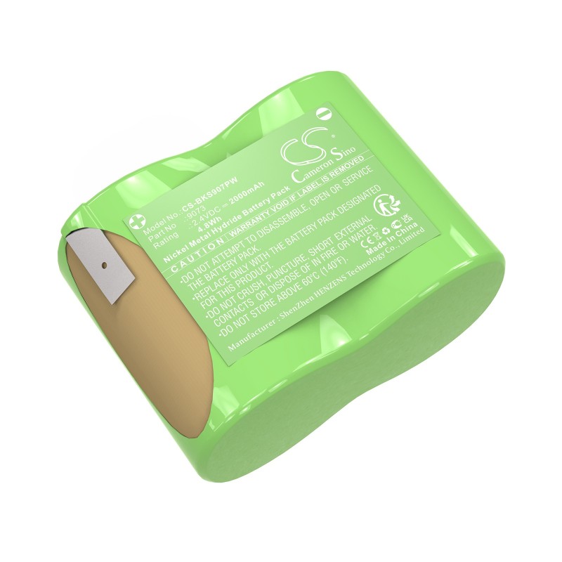 Batterie pour Black & Decker 9073 (2000 mAh/4.8 Wh, 2.4 V)