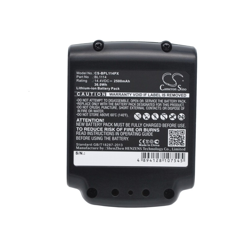 Batterie pour Black & Decker LB16 (2500 mAh/36 Wh, 14.4 V)