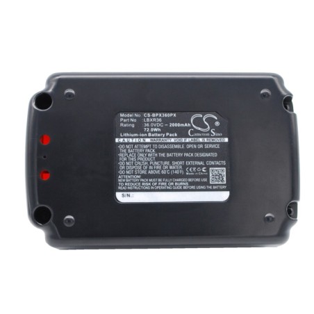 Batterie pour Black & Decker 40V MAX String Trimmer (2000 mAh/72 Wh, 36 V)