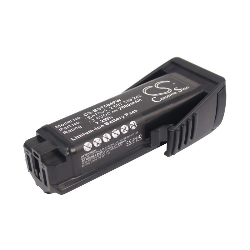 Batterie pour Bosch PS10 (2000 mAh/7.2 Wh, 3.6 V)