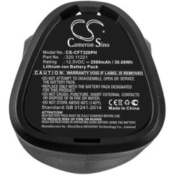 Batterie pour Craftsman 320.11221 (2500 mAh/30 Wh, 12 V)