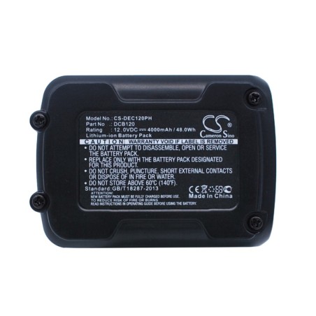 Batterie pour DeWalt DCB120 (4000 mAh/48 Wh, 12 V)