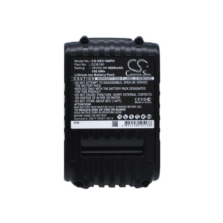 Batterie pour DeWalt DCF885N (6000 mAh/108 Wh, 18 V)