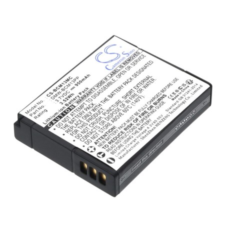 Batterie pour Panasonic Lumix DMC-FT5S (950 mAh/3.52 Wh, 3.7 V)