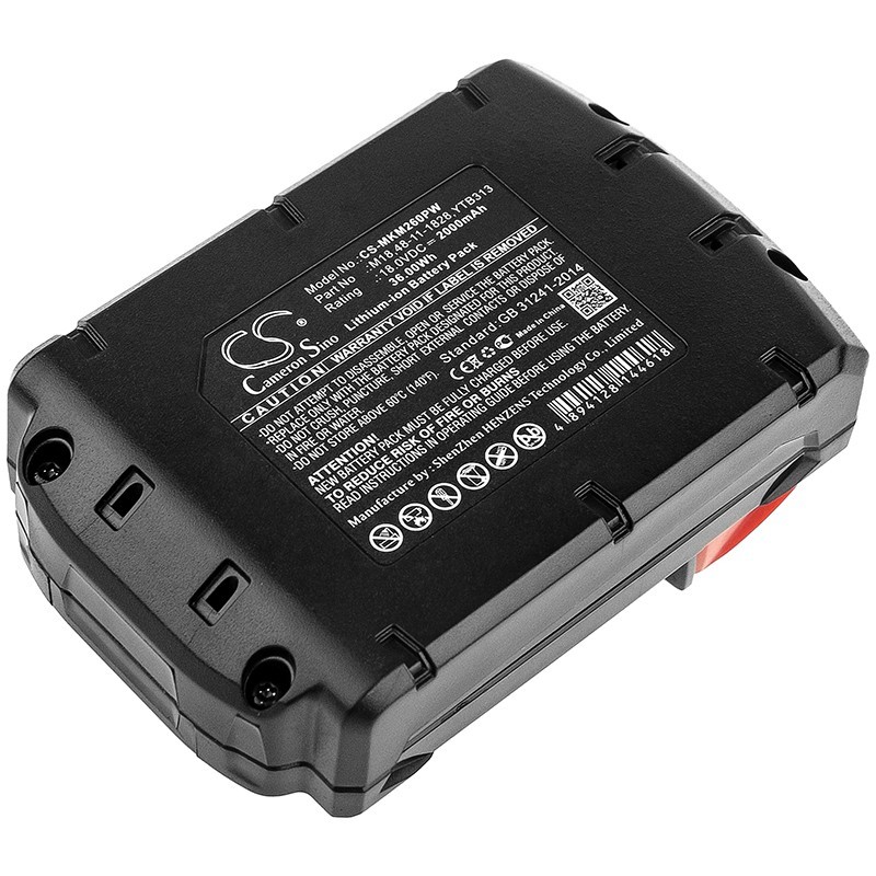 Batterie pour Milwaukee C18 HZ (2000 mAh/36 Wh, 18 V)