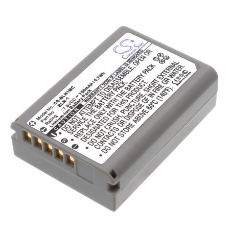 Batterie pour Olympus EM1 II (750 mAh/5.7 Wh, 7.6 V)
