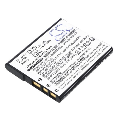 Batterie pour Sony NP-BN (630 mAh/2.33 Wh, 3.7 V)