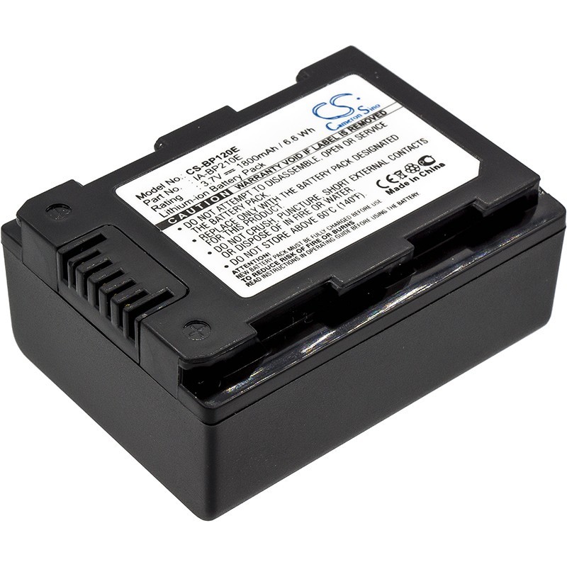 Batterie pour Samsung HMX-S15BN (1800 mAh/6.66 Wh, 3.7 V)