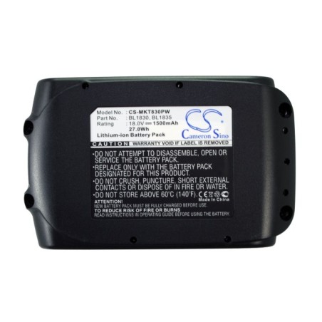 Batterie pour Makita BTW251F (1500 mAh/27 Wh, 18 V)