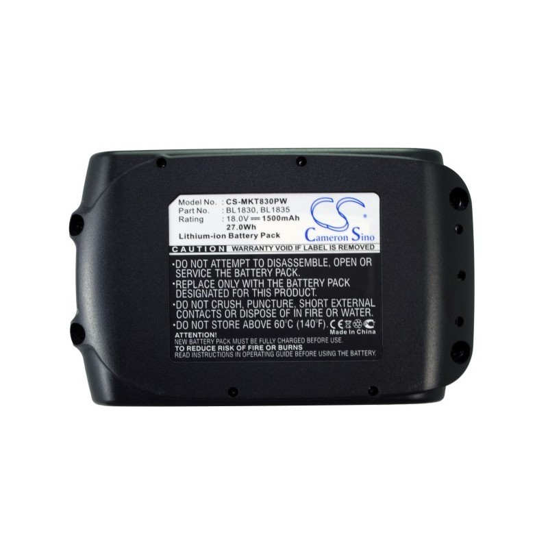 Batterie pour Makita BDF343RHEX5 (1500 mAh/27 Wh, 18 V)
