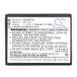 Batterie pour Samsung DV100 (740 mAh/2.74 Wh, 3.7 V)