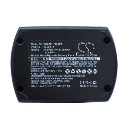 Batterie pour Metabo SB9.6 (3300 mAh/31.68 Wh, 9.6 V)