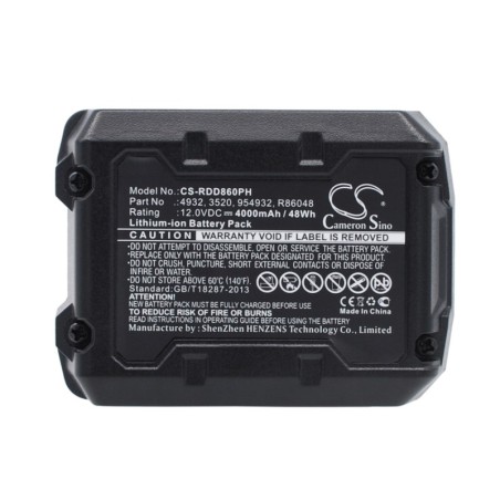 Batterie pour AEG BSS12C (4000 mAh/48 Wh, 12 V)