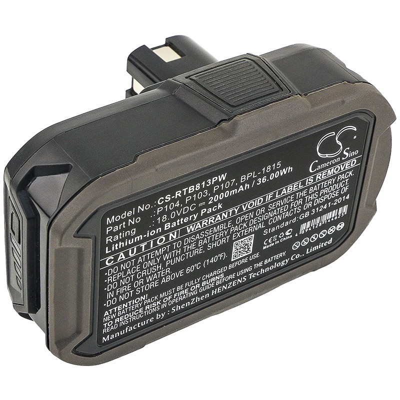 Batterie pour Ryobi P3310 (2000 mAh/36 Wh, 18 V)