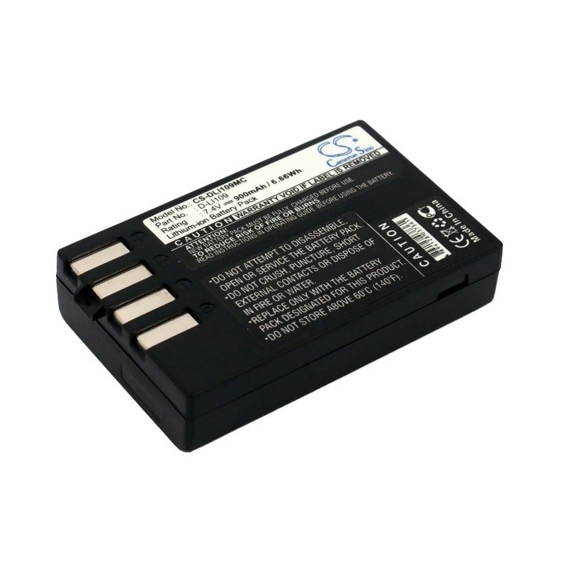 Batterie pour Pentax K2 (900 mAh/6.66 Wh, 7.4 V)