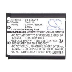 Batterie pour NiKon Coolpix S100 (700 mAh/2.59 Wh, 3.7 V)