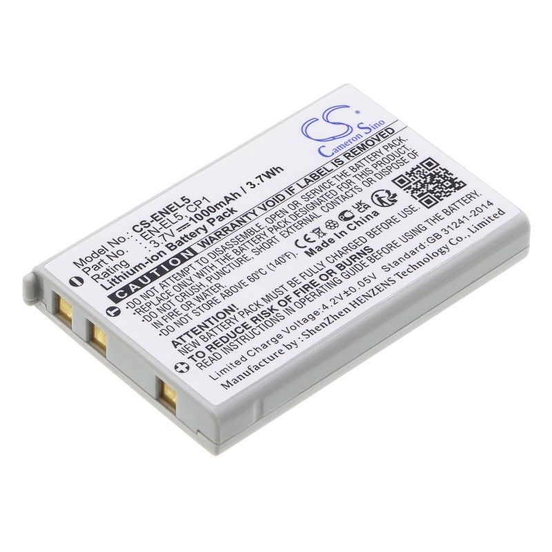 Batterie pour NiKon CP1 (1000 mAh/3.7 Wh, 3.7 V)