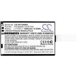 Batterie pour Flysky FS-BA800 (1600 mAh, 3.7 V)