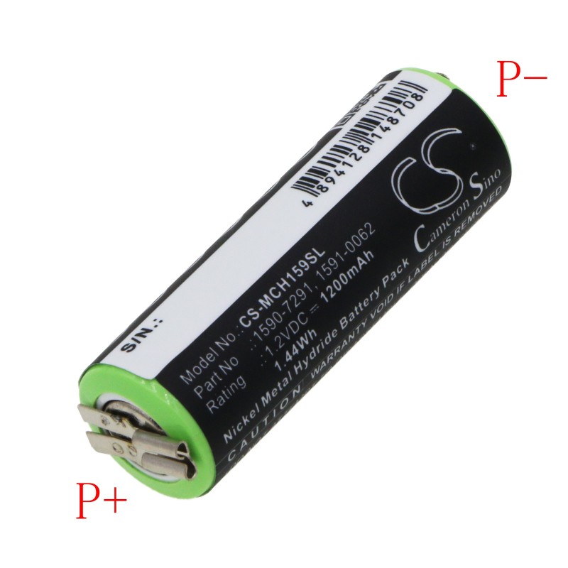 Batterie pour Moser 1591-0062 (1200 mAh/1.44 Wh, 1.2 V)