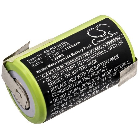 Batterie pour Panasonic ER201 (1100 mAh/1.32 Wh, 1.2 V)