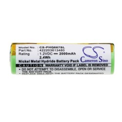 Batterie pour Philips Norelco HP2720 (2000 mAh/2.4 Wh, 1.2 V)