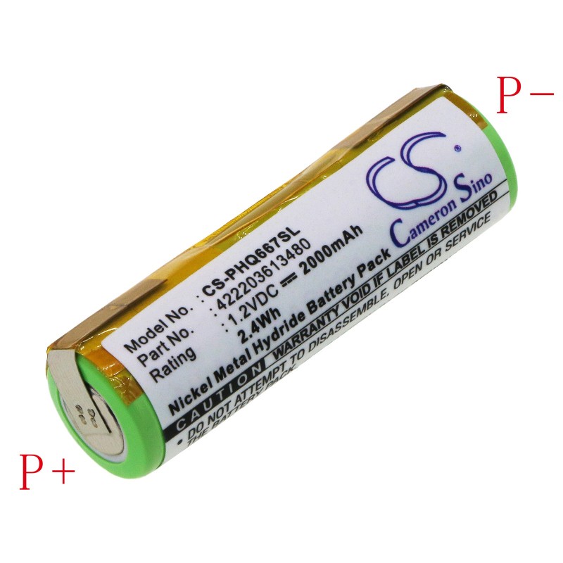 Batterie pour Remington WDF-5000 (2000 mAh/2.4 Wh, 1.2 V)