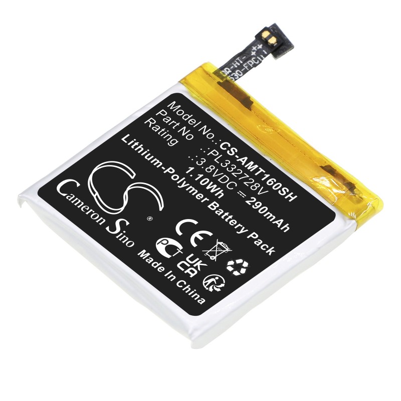 Batterie pour Amazfit PL332728V (290 mAh/1.1 Wh, 3.8 V)