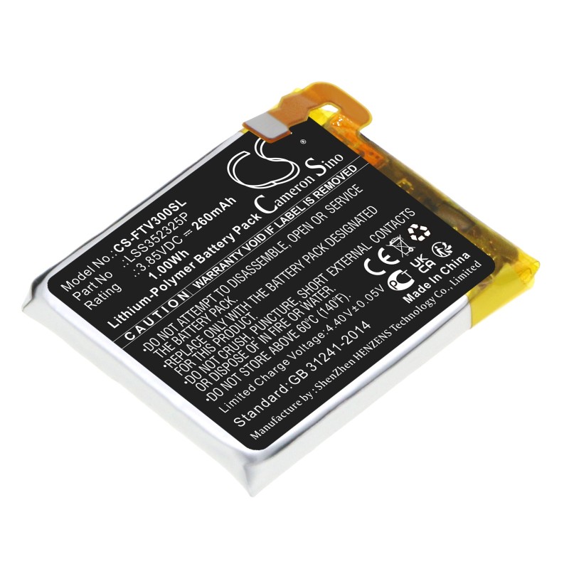Batterie pour FitBit Versa 3 (260 mAh/1 Wh, 3.85 V)