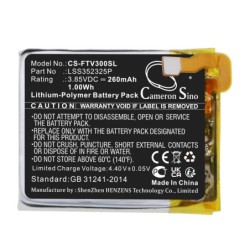 Batterie pour FitBit Versa 3 (260 mAh/1 Wh, 3.85 V)