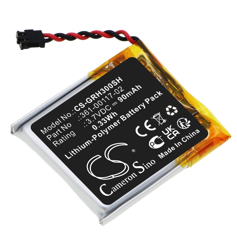 Batterie pour Garmin Forerunner 30 (90 mAh/0.33 Wh, 3.7 V)