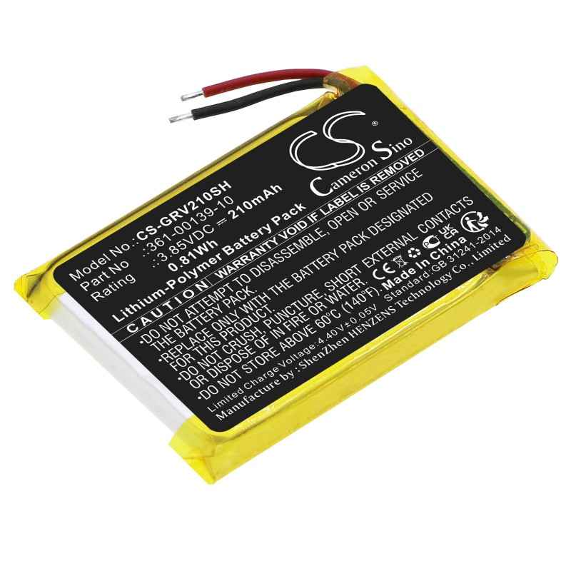 Batterie pour Garmin 361-00145-00 (210 mAh/0.81 Wh, 3.85 V)