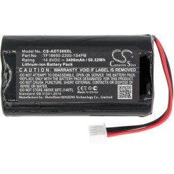Batterie pour Audio Pro TF18650-2200-1S4PB (3400 mAh/50.32 Wh, 14.8 V)
