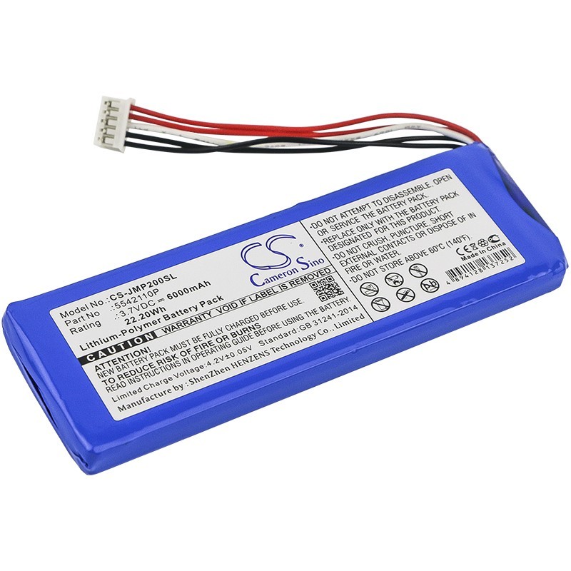 Batterie pour JBL Pulse II (6000 mAh/22.2 Wh, 3.7 V)