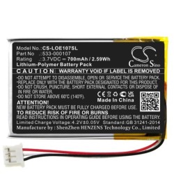Batterie pour Logitech S00149 (700 mAh/2.59 Wh, 3.7 V)